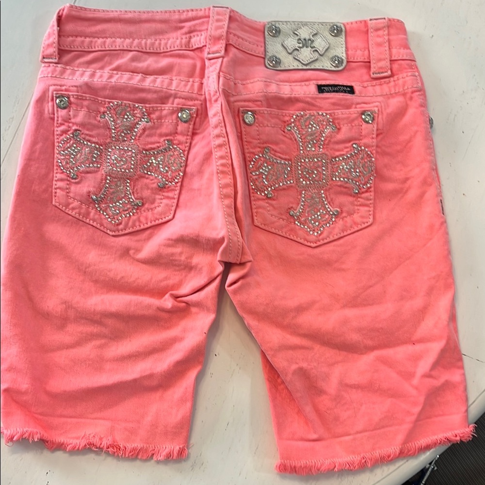 Miss Me Women's Pink Embellished Shorts